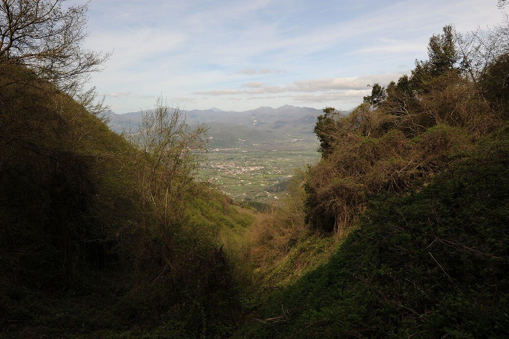 Vista sulla parte alta del Vallone del Vaglio