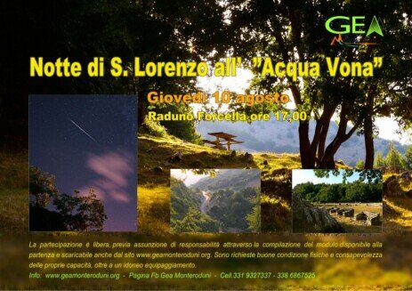 Notte di S. Lorenzo all'Acqua Bona - 10-08-2017